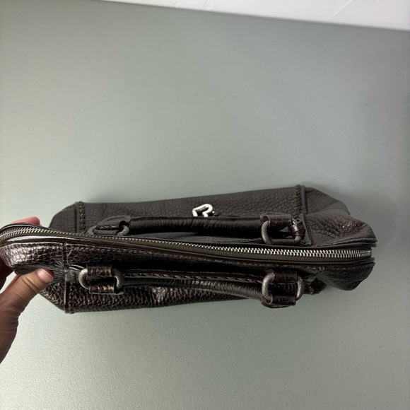 Brighton Brown Pebbled Leather Handbag Purse - Picture 6 of 10